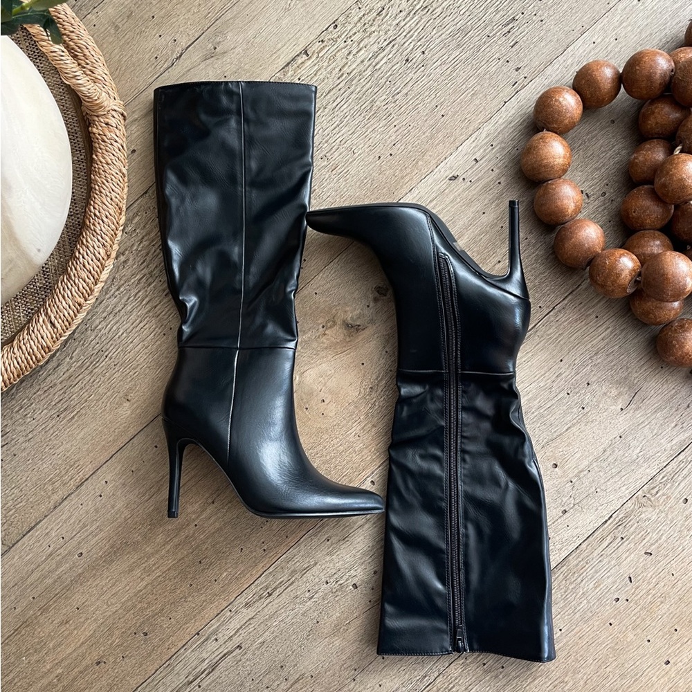 Elegant Black Women's Knee-High Boots